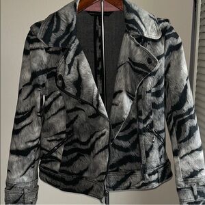 White House Black Market Animal Print Jacket